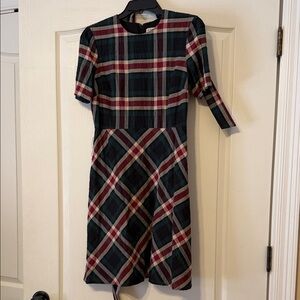 Daniel Cremieux Multicolor Plaid Long Sleeve Dress